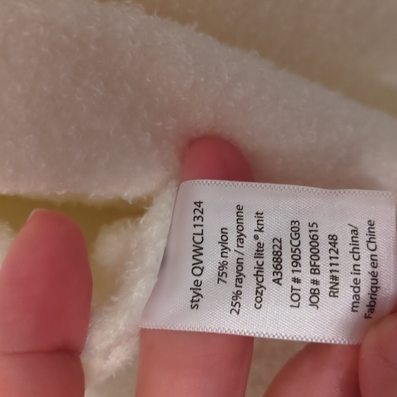 Barefoot Dreams Cozy chic lite knit long line hooded Open Cardigan Pearl Sz M - Picture 5 of 10